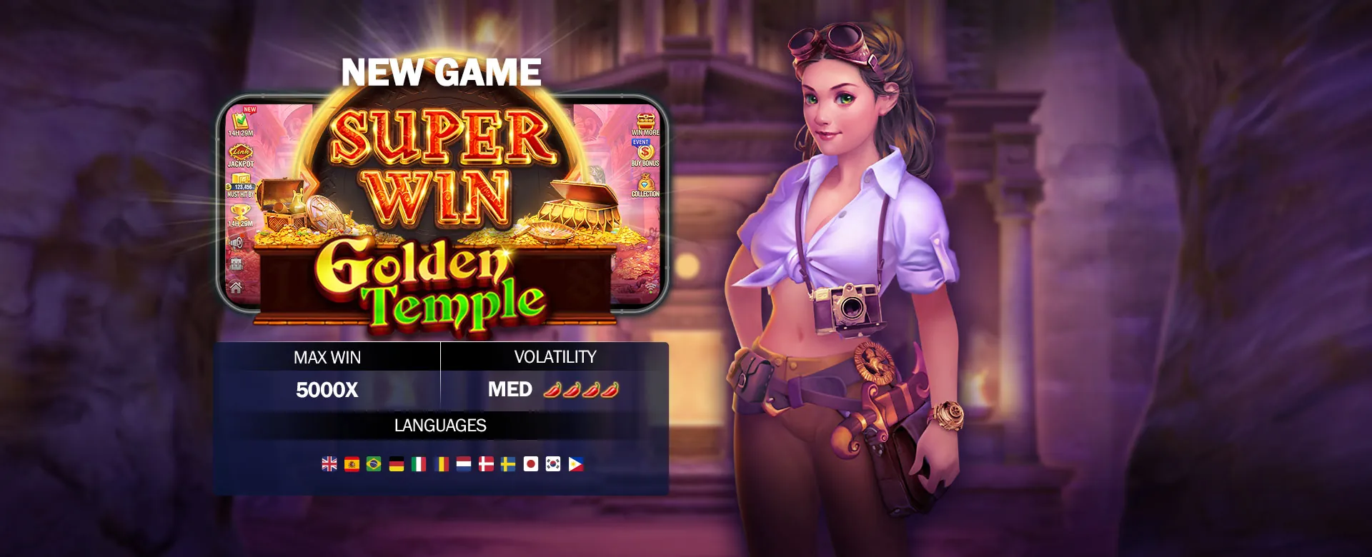 Mobile screen showing Pinas77 slot login app interface with vibrant slot games